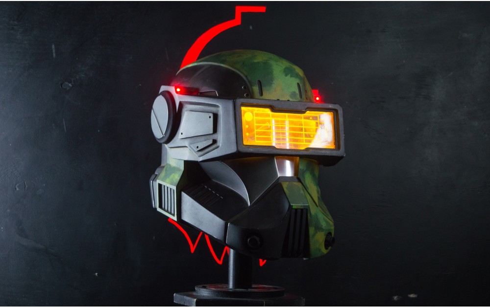 Imperial Commando Invisible Helmet with LED Imperial Commando Invisible Helmet with LED