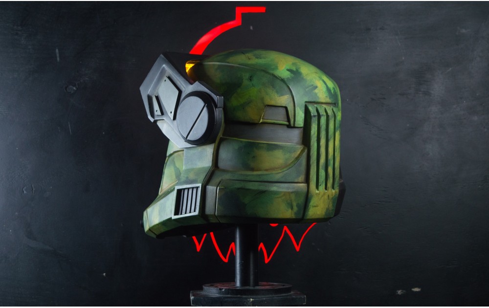 Imperial Commando Invisible Helmet with LED Imperial Commando Invisible Helmet with LED