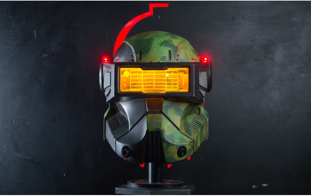 Imperial Commando Invisible Helmet with LED Imperial Commando Invisible Helmet with LED