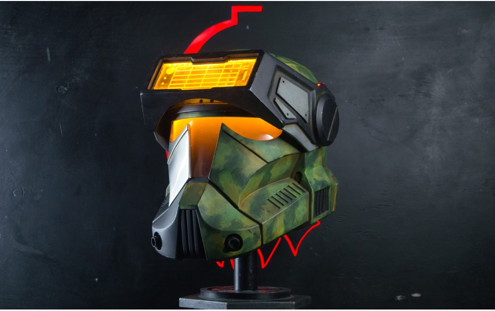 Imperial Commando Invisible Helmet with LED Imperial Commando Invisible Helmet with LED