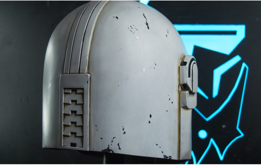 "White" Din Djarin Mandalorian Helmet 