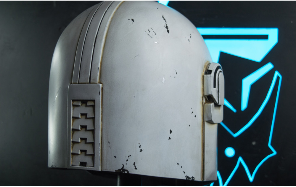 "White" Din Djarin Mandalorian Helmet 