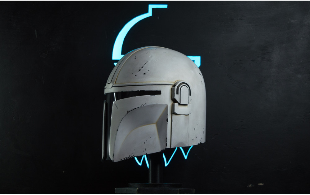 "White" Din Djarin Mandalorian Helmet 