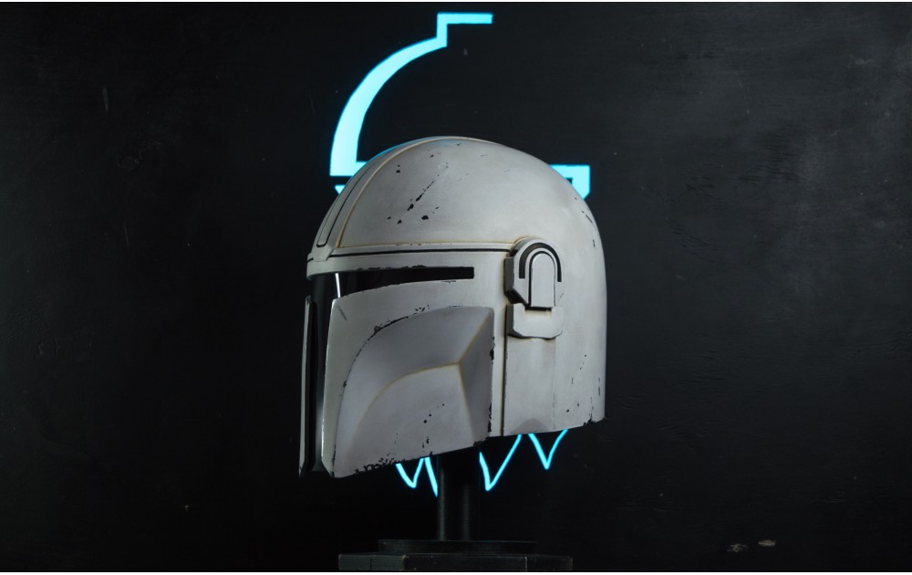 "White" Din Djarin Mandalorian Helmet 