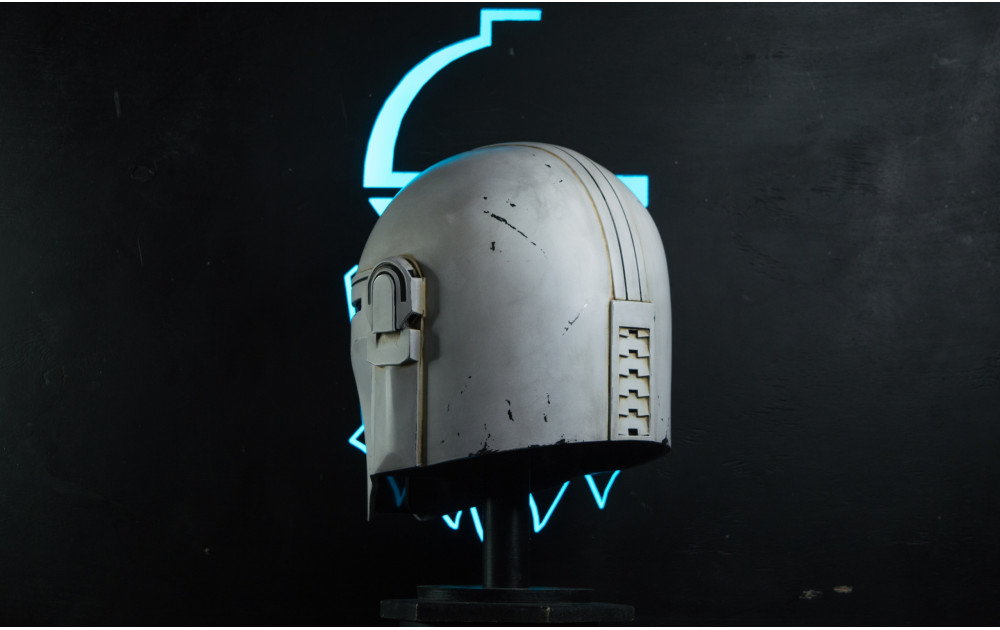 "White" Din Djarin Mandalorian Helmet 