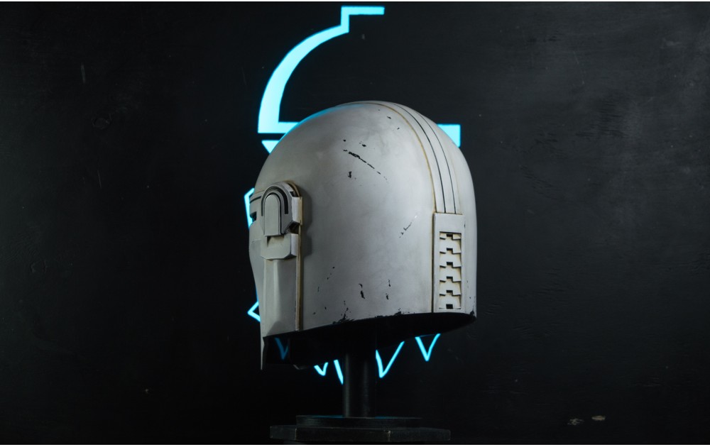 "White" Din Djarin Mandalorian Helmet 