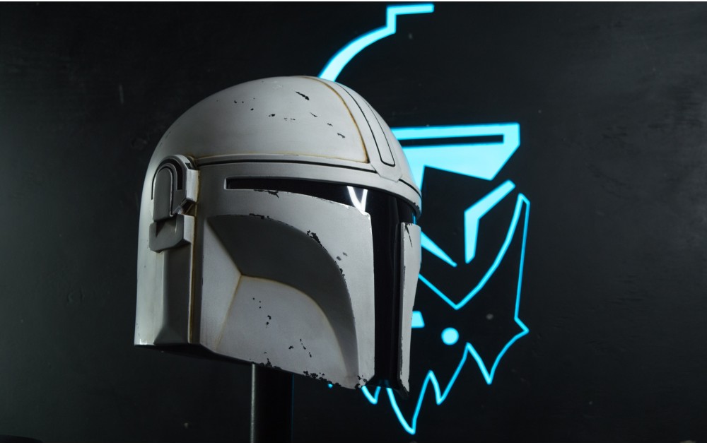 "White" Din Djarin Mandalorian Helmet 