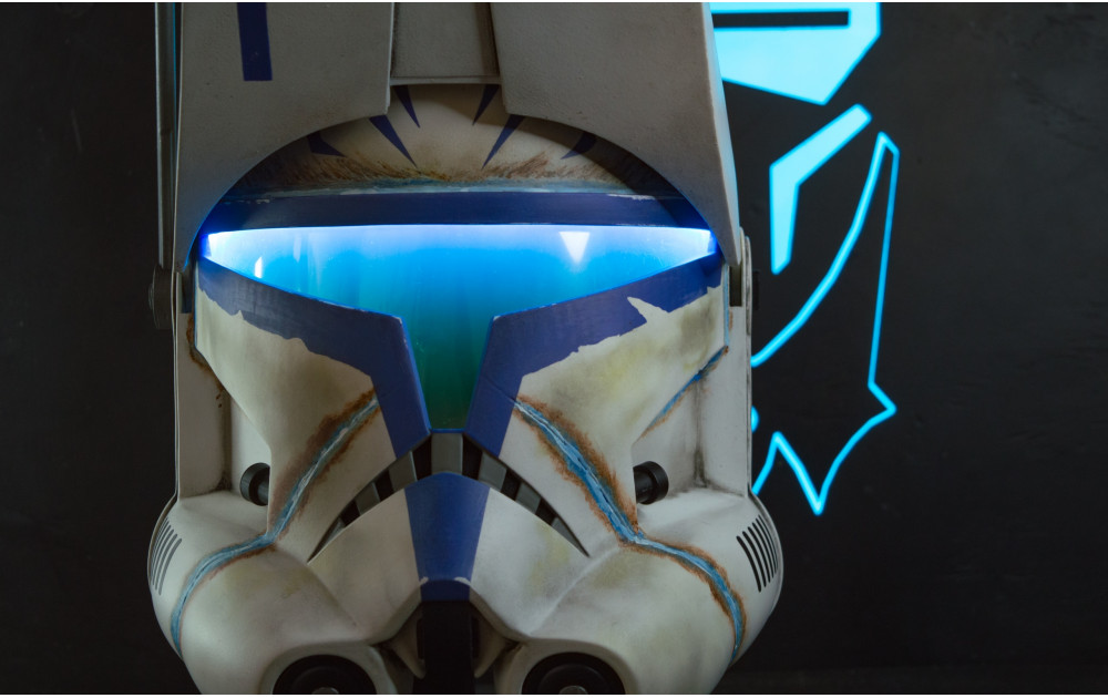 Captain Rex 501st Legion Clone Trooper Phase 2 Helmet CW Specialist LED 
