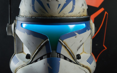 Captain Rex 501st Legion Clone Trooper Phase 2 Helmet ROTS LED Visor