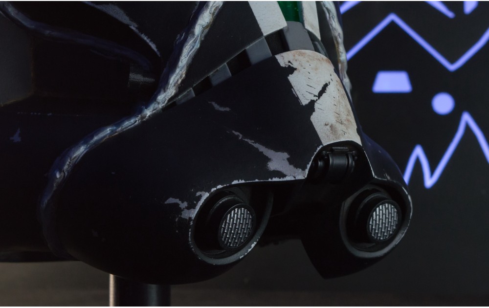 Capitan Rex "Black White" Clone Trooper Phase 2 Helmet ROTS with LED