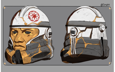 Commander Morris (Captain Enoch Style) Clone Trooper Helmet Classic Paint